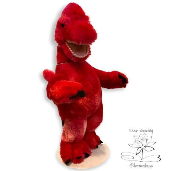 Build A Bear Red & White Tie Dye Brachiosaurus - Picture 5 of 8